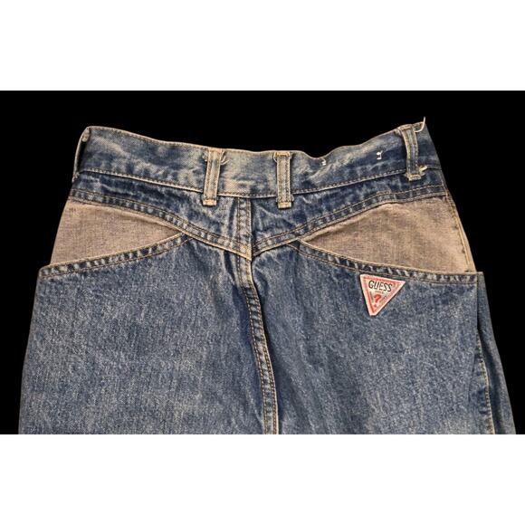 Vtg Guess Paris Jeans Georges Marciano Tapered High Rise Denim Size 24x29 Actual - Picture 5 of 14